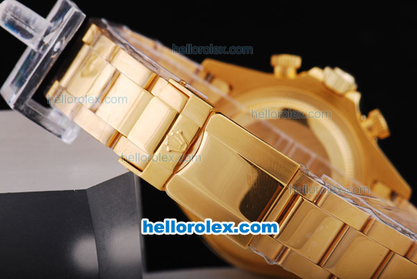 Rolex Daytona Chronograph Automatic Full Gold with Diamond Bezel and Khaki Dial - Click Image to Close
